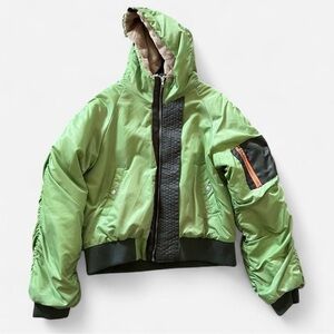 Forever 21 Green and Orange Bomber Jacket